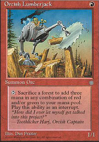 MTG Card: Orcish Lumberjack